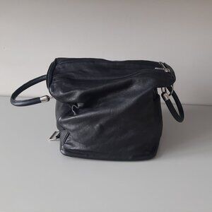 Amalfi - Black Leather Handbag